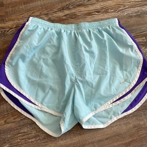 Nike Women’s Dri-Fit Shorts - Light Blue & Purple